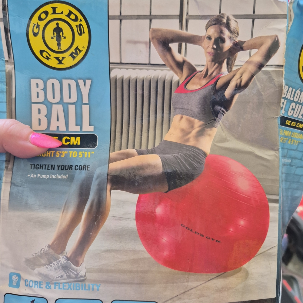 Gold's Gym Red Exercise Body Ball